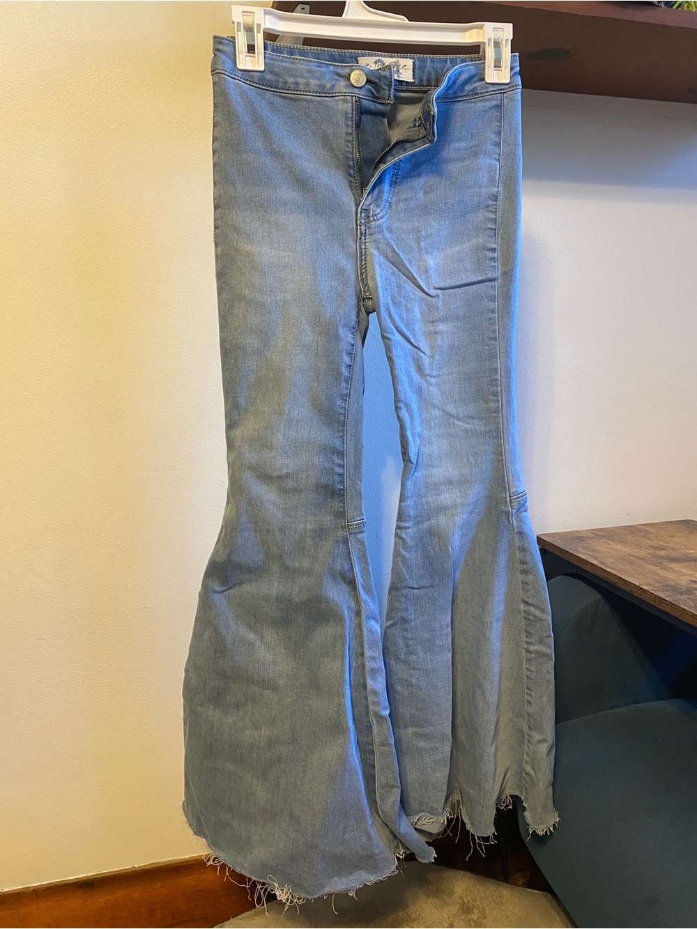 We The Free Light Blue Flare Wide-Leg Jeans